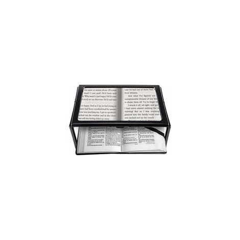 Lupa de lectura de página completa A4, lupa rectangular de pie con manos libres, 4 luces LED, lente de aumento 3X para lectura, para personas mayores, ancianos y personas con discapacidad visual.