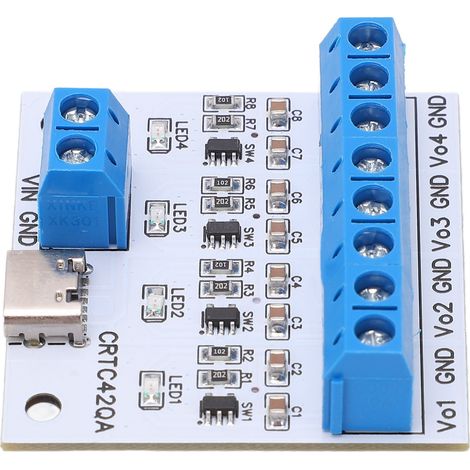 Module de chargeur de batterie au lithium 4 canaux Type C pour batteries 3,7 V 18650 503035 603443 CC 5 V A (1/5)