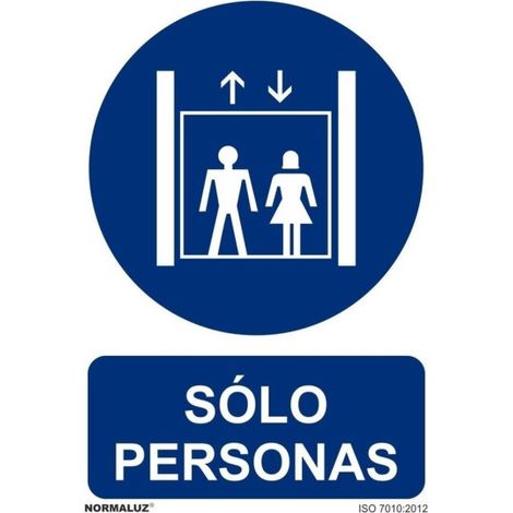 Señal Solo Personas Con Tintas UV | ADHESIVOS DE VINILO - 100 x 150 mm (1/2)
