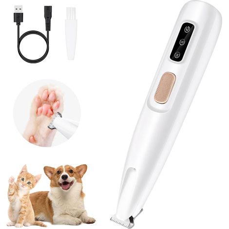Appareil de toilettage électrique pour chiens et chats, rechargeable, étanche, avec lumière LED pour les yeux, les oreilles et le visage.-AquaForge (1/5)