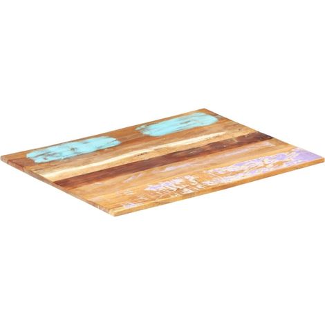 Dessus de table rectangulaire 60x70 15-16 mm Bois récupéré (1/5)