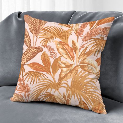 Housse de coussin fleurs papillon printemps, décoration maison élégante,50×50cm (1/5)