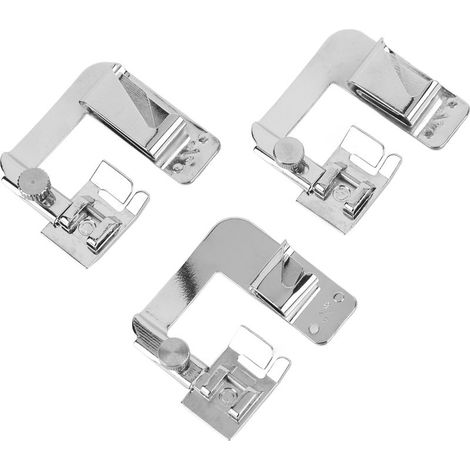 Set aus 3 breiten Rollsaum-Nähfüßen, rostfrei und hochfest, für Haushaltsnähmaschinen (1/5)