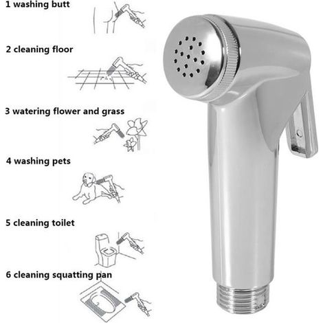 Douchette WC Bidet - Modèle HB016 - Multifonctionnelle - Finition en ABS - Léger (1/4)