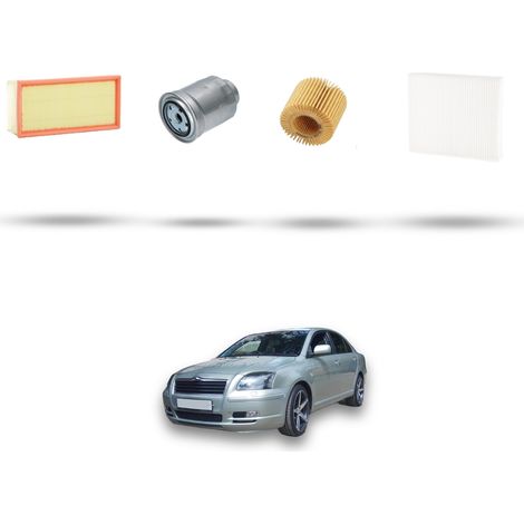 Kit tagliando 4 filtri compatibile con Toyota Avensis II (T25) 2.2 D-4d 93kw Dal 2005 al 2009 (1/5)