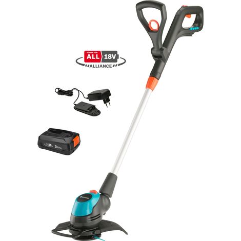 GARDENA Coupe-bordures EasyCut 23/18V POWER FOR ALL. Prêt à l'emploi avec outil, batterie et chargeur inclus. (14700-20) (1/5)