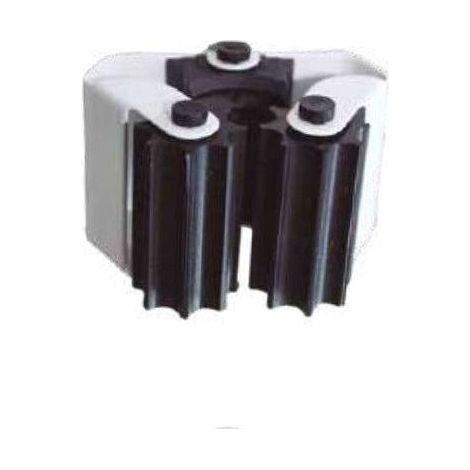 Pinza per scopa in acciaio con rulli in gomma - Cromo opaco GSC 003803801