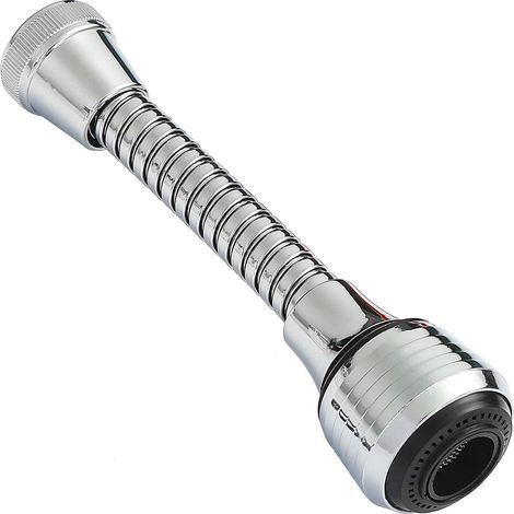 Rallonge de robinet / buse rotative pour mitigeur de cuisine acier inoxydable