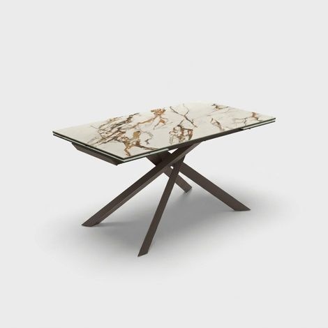 Table extensible en céramique et métal 160/240x90 Hover (1/4)