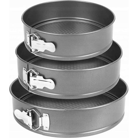 Juego de 3 moldes antiadherentes para pasteles, tamaños M-XL (1/5)