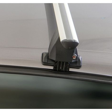 Barras de techo MENABO Delta - Daihatsu Cuore, 5 puertas, modelo 2007+ - Aluminio Gris - 1190 mm