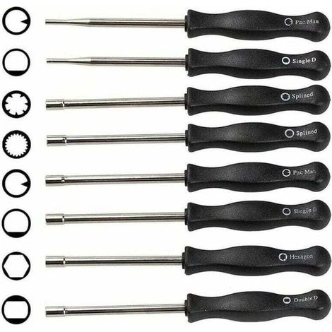 Lot de 8 Outil de réglage du carburateur, 2 Cycles La Plupart des Moteurs de Tournevis pour Carburateur Nettoyage Moteur Réparation Convient à (1/5)
