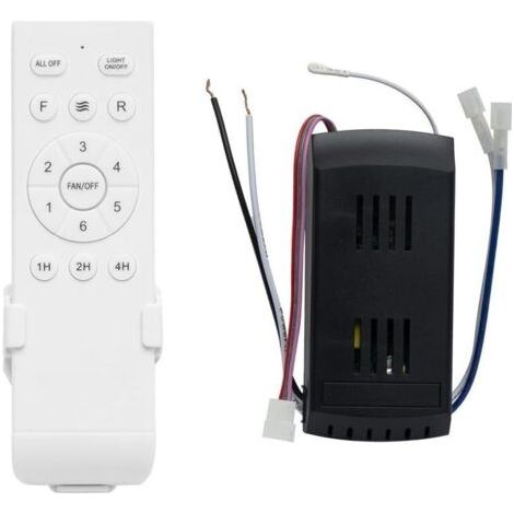 Kit De Mando Ventilador Dc Hayate Y Datoo Blanco ON-OFF Touch 1 Vía Montaje En Pared 1 Unidad Policarbonato