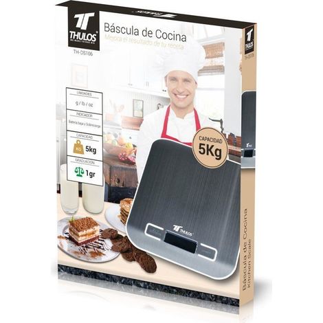 Báscula Balanza de cocina Max 5Kg THULOS TH-DS106 Blanco (1/2)