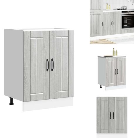 Meuble de base de lavabo Lucca sonoma gris bois d'ingénierie - Meuble Bas Du Lavabo - Meubles Bas Du Lavabo - Meuble Bas De Cuisine - Meuble Bas Du Lavabo Pour Cuisine (1/5)