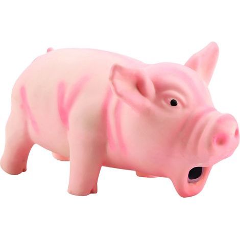 Niedliches, knurrendes Schweinchen aus Latex – Kauspielzeug für Hunde und Welpen (Rosa) (1/5)