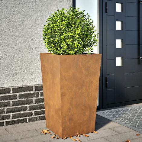 Garden Planter 45x45x75 cm Weathering Steel vidaXL