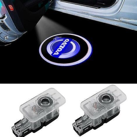2pcs Entry Lighting for Volvo S90, S80L, S60L, XC60, LED Laser Projector Door Light with Logo, Floor Lamp, Style B (1/2)