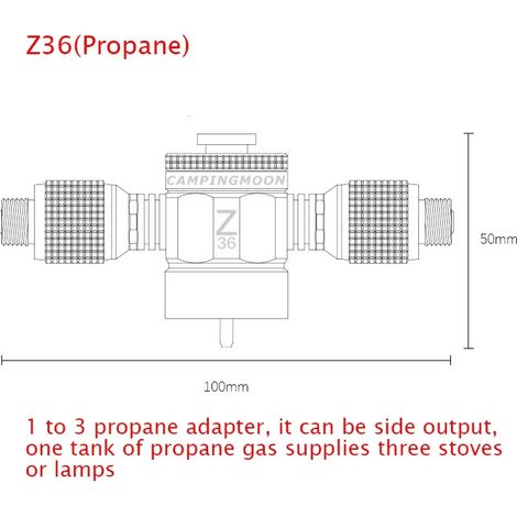 Adaptateur pour réchaud 1 à 3 cartouches de gaz, adaptateur de conversion latérale, convertisseur de lampe à vapeur, convertisseur de lampe, outils de camping de plein air, réchauds de cuisine portabl (1/5)