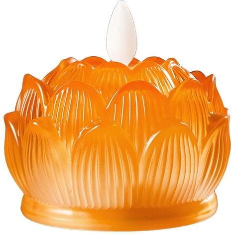 LED-Teelichter, flackernde Kerzen-Nachtlichter, Lotuslampen für Meditationsräume-Yellow (1/5)