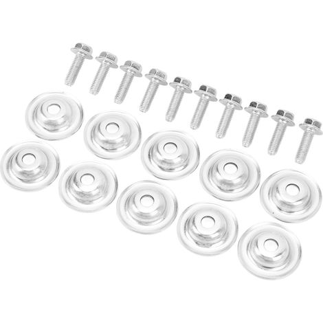 20 pièces Jeu de boulons et rondelles pour plaque de protection UTV - Remplacement robuste pour Polaris RZR 570/800/900 (1/5)