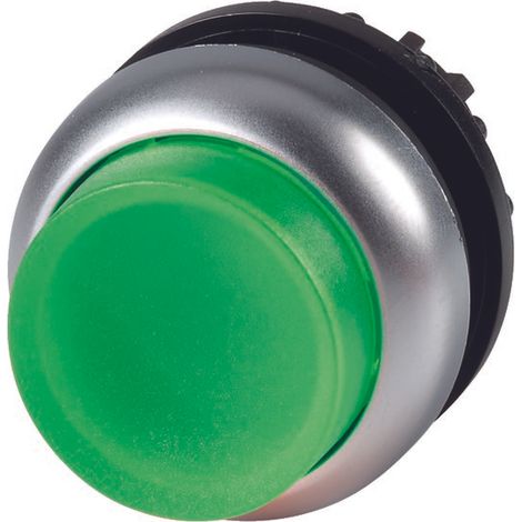 Accionamiento M22-DLH-G, pulsador verde saliente iluminado, con retorno automático