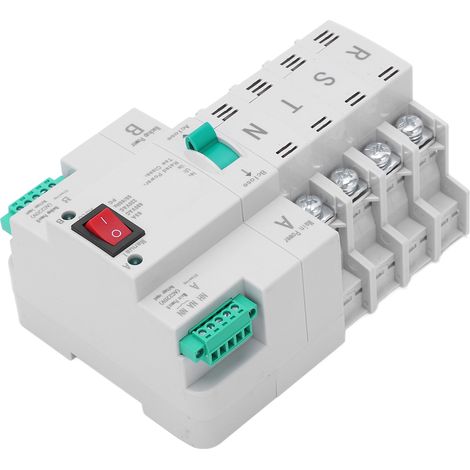 Commutateur de transfert automatique double alimentation 4P, type rail DIN, pour boîte de distribution PZ30, 220 V CA, 100 A (1/5)