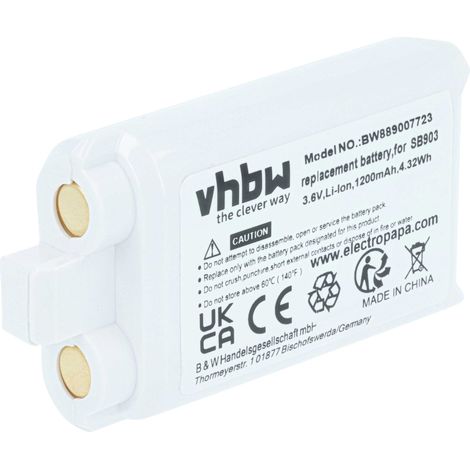 vhbw Akku kompatibel mit Shure SLXD1, SLXD3, SLXD2, SLXD5 Digitales Funksystem, Digitale Taschensender (1200 mAh, 3,7 V, Li-Ion)