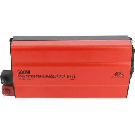 Convertisseur-chargeur - EZA - Pur Sinus 500 W - Onde sinusoidale pure - Chargeur 10 A - Compatible batteries AGM/Gel/Lithium