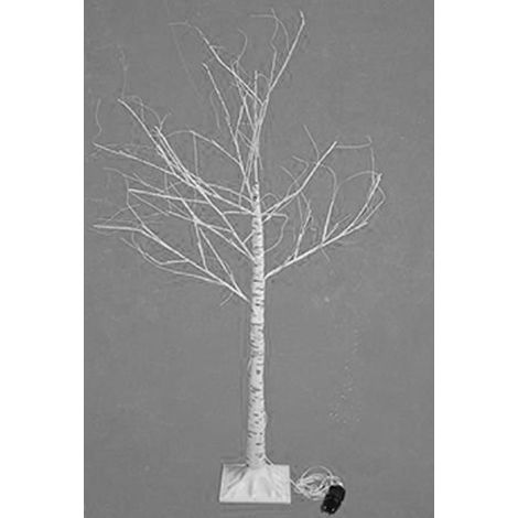 Albero di natale bianco con 48 luci led cm 120 decorazione addobbi casa vetrina negozio particolare e moderno (1/3)