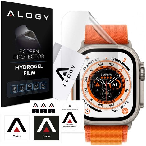 Protector de pantalla de hidrogel Alogy para Apple Watch Ultra de 49 mm (1/5)