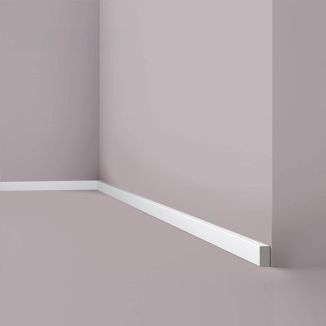 Sockelleiste NMC FL15 WALLSTYL Noel Marquet Fußleiste Stuckleiste Zierleiste Zeitloses Klassisches Design weiß 2 m