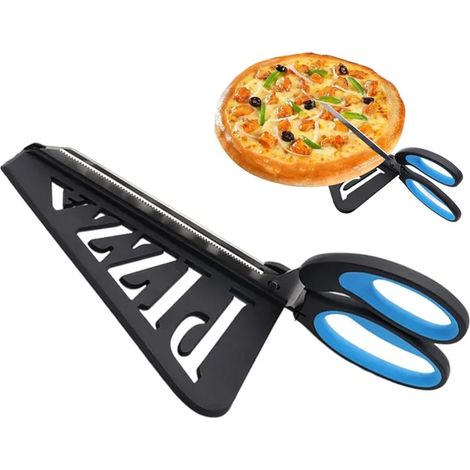 Ciseaux pizza acier inoxydable avec pelle coupe pizza usage maison restaurant camping (1/4)