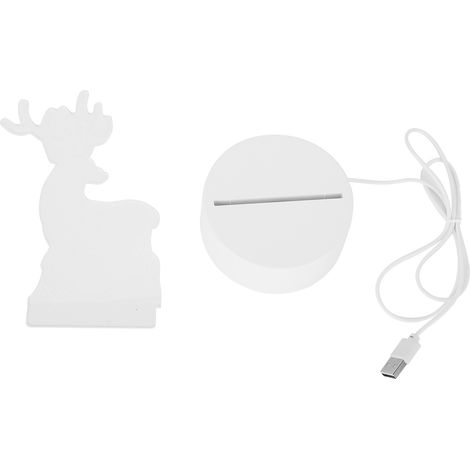 Lampe de nuit LED USB en forme de cerf 3D, lampe de chevet idéale pour Halloween et Noël, cadeau pour enfants (1/5)