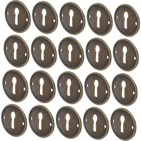 STOBAZA Lot de 20 plaques ovales décoratives en fer vintage pour (1/5)