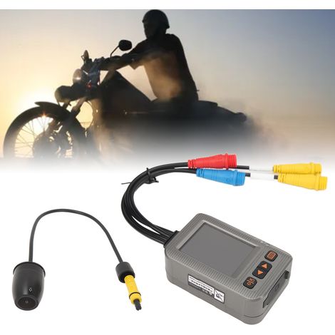 Caméra embarquée pour moto avec double enregistrement avant et arrière, résolution 1080p, double objectif grand angle de 150° (unité principale livrée avec batterie intégrée) et GPS inclus. (1/5)
