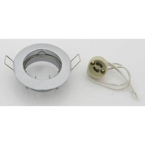 10 x FARETTO INCASSO FISSO P/LED GU10 CROMO