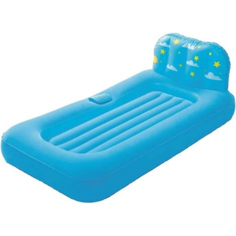 Aufblasbares Kinderbett Flocada Bestway 67496 in Blau, 132 x 74 x 46 cm mit Projektor für Lichtfiguren an der Decke