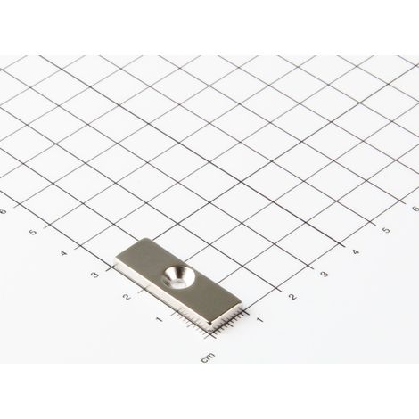 Magna-C Neodym-Blockmagnet 30x10x3mm mit konischer Senkung