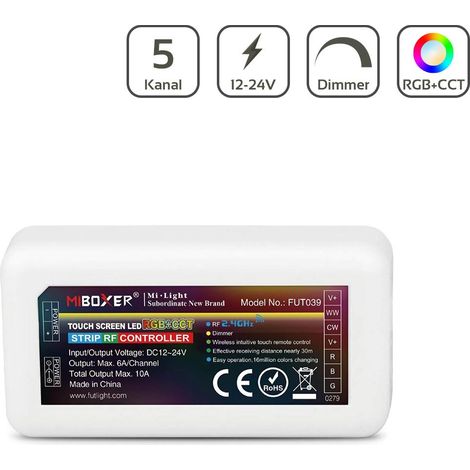 MiBoxer RGB+CCT LED Controller 5 Kanal 12/24V Multifunktion LED Strip Panel Steuerung FUT039 (1/5)