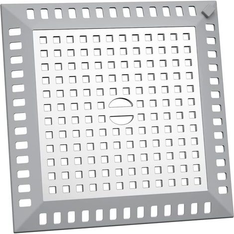 CSPARKV Attrape Cheveux Douche 12,5 x 12,5 cm Filtre Evier Cuisine de Carré en Acier Inoxydable Argenté Grille Evier Anti-Obstruction pour Douche de Salle de Bain, pour Salle de Bain et Cuisine (1/5)