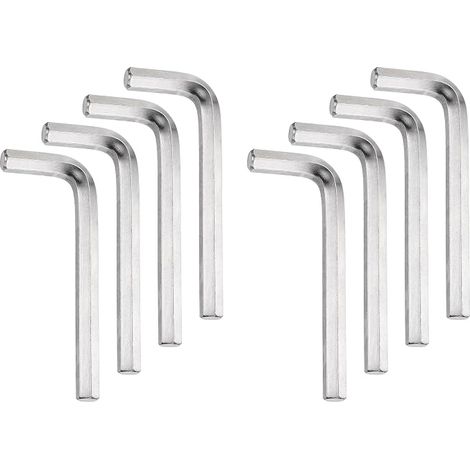 8Pcs Clé hexagonale 10mm Clés Hexagonales Métriques Argenté (1/5)