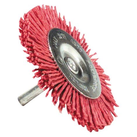 Spazzola Circolare 75mm in Nylon su Astina T6 Confezione - Tivoly