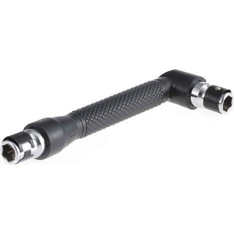 Ensemble de clés à douille en forme de L - Tournevis et embouts de 6,35 mm - Poignée d'extension en forme de L - Clé à douille hexagonale à double tête pour tournevis de routine (1/4)