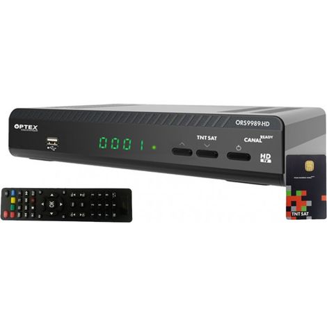 Récepteur TV satellite HD - OPTEX - ORS 9989-HD - Carte TNTSAT incluse - HDMI - USB 2.0 (1/3)
