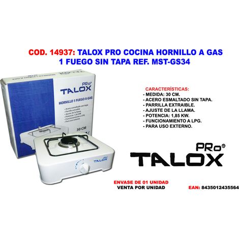 TALOX PRO Gasherd Küche 1 Brenner MST-GS34 ohne Deckel