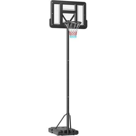 Canestro da basket 2 in 1, regolabile in altezza (230-305 cm), con supporto, supporto per tabellone e ruote, sistema da basket per adulti, adatto per piscine, montaggio in loco. (1/5)
