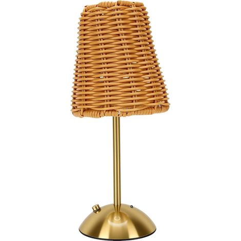 Hyuduo Lampe de Table en Rotin sans Fil, Bureau LED Rechargeable (1/5)
