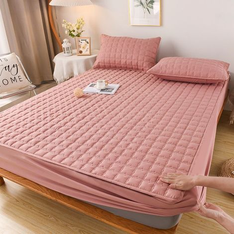 Drap de lit imperméable, respirant, matelassé, housse de lit épaisse, protège-matelas (1/3)
