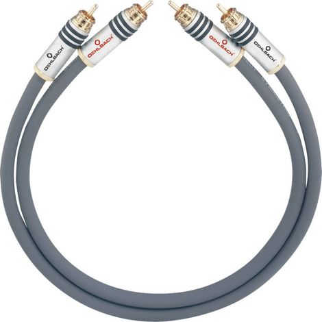 RCA Audio Cavo [2x Spina RCA - 2x Spina RCA] 0.50 m Antracite contatti connettore dorati Oehlbach NF 14 MASTER